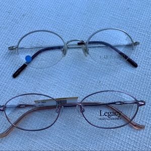2 womens metal frames